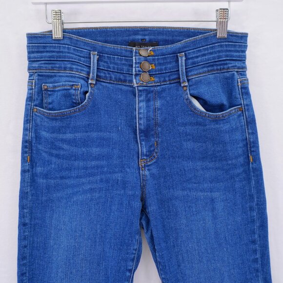 Ann Taylor The High Rise Skinny Jeans -6- 29 / 29 Button + Zip Fly Blue Denim - Picture 2 of 9